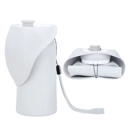Food Grade Silicon 550Ml Pet Water Bottle Outdoor Dog Feeder Dispenser Drinking Bottle for Dogs Walking