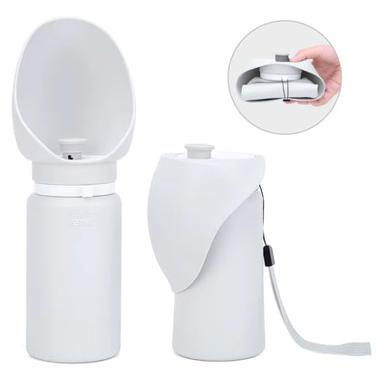 Food Grade Silicon 550Ml Pet Water Bottle Outdoor Dog Feeder Dispenser Drinking Bottle for Dogs Walking
